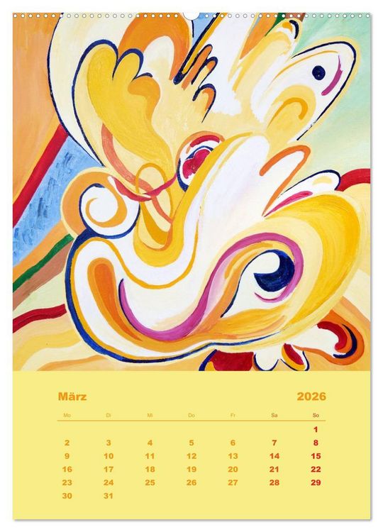 Produktbild: Licht ist bunt - Malerei in Acryl und Aqua &Ouml;l (hochwertiger Premium Wandkalender 2026 DIN A2 hoch), Kunstdruck in Hochglanz