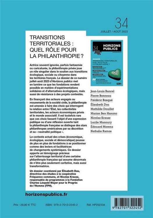 Produktbild: Horizons Publics; Transitions Territoriales: Quel Role Pour La