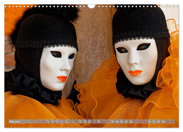 Produktbild: neunziggrad I photoart: der karneval von venedig (Wandkalender 2026 DIN A3 quer), CALVENDO Monatskalender