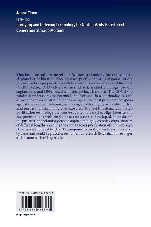 Produktbild: Purifying and Indexing Technology for Nucleic Acids-Based Next Generation Storage Medium