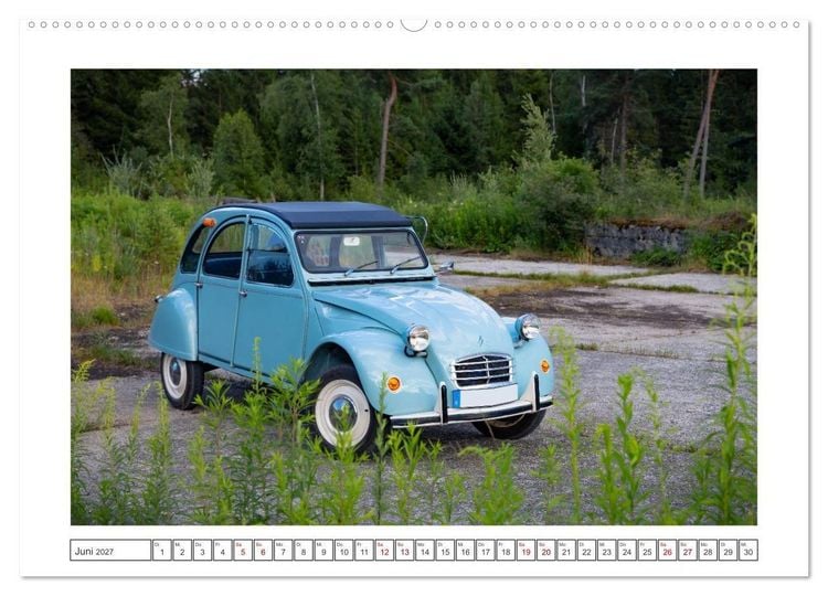 Produktbild: 2CV Pauline (hochwertiger Premium Wandkalender 2027 DIN A2 quer), Kunstdruck in Hochglanz