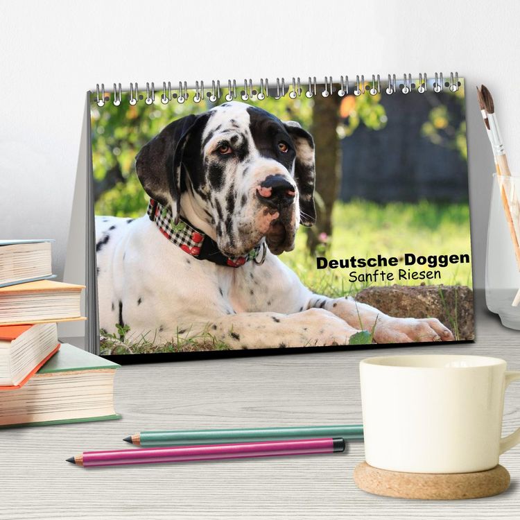 Produktbild: Deutsche Doggen - Sanfte Riesen (Tischkalender 2026 DIN A5 quer), CALVENDO Monatskalender