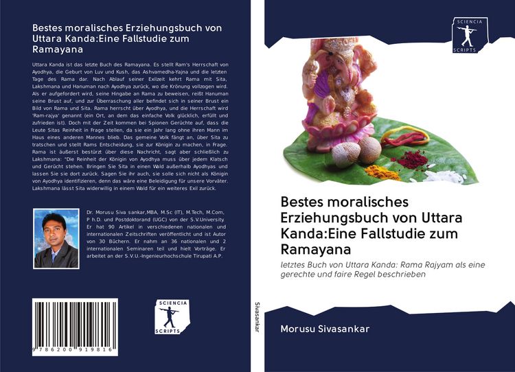 Produktbild: Bestes moralisches Erziehungsbuch von Uttara Kanda:Eine Fallstudie zum Ramayana