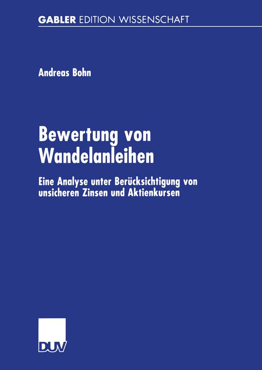 Produktbild: Bewertung von Wandelanleihen