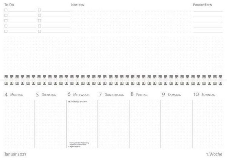 Produktbild: Tischquerkalender Purpur-Bl&uuml;ten 2027