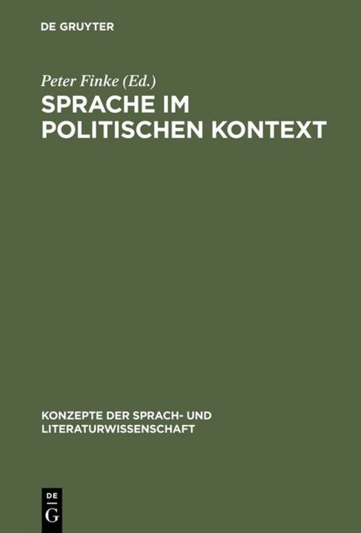 Produktbild: Sprache im politischen Kontext