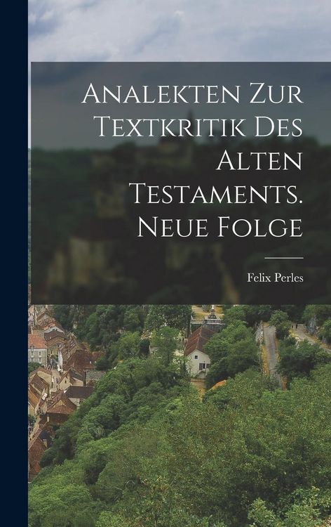 Produktbild: Analekten zur Textkritik des Alten Testaments. Neue Folge