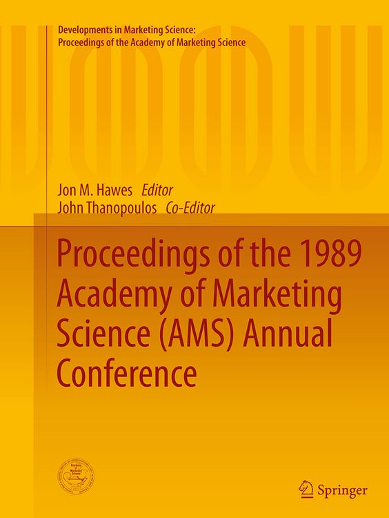 Produktbild: Proceedings of the 1989 Academy of Marketing Science (AMS) Annual Conference