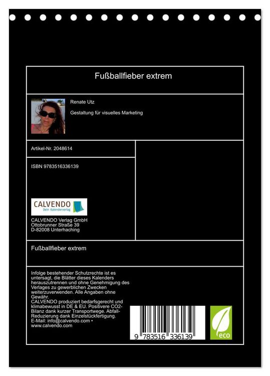 Produktbild: Fu&szlig;ballfieber extrem (Tischkalender 2026 DIN A5 hoch), CALVENDO Monatskalender