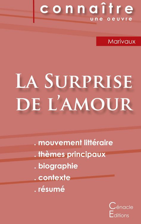 Produktbild: Fiche de lecture La Surprise de l'amour de Marivaux (Analyse litt&eacute;raire de r&eacute;f&eacute;rence et r&eacute;sum&eacute; complet)