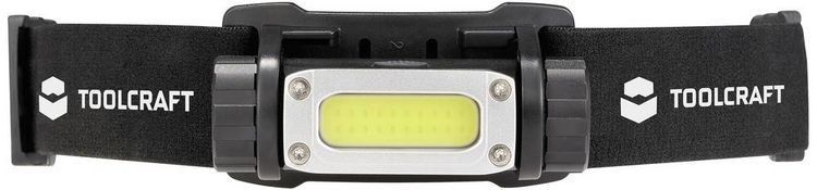 Produktbild: TOOLCRAFT TO-9469515 COB LED Stirnlampe Li-Ionen Akkus 450lm 13h TO-9469515
