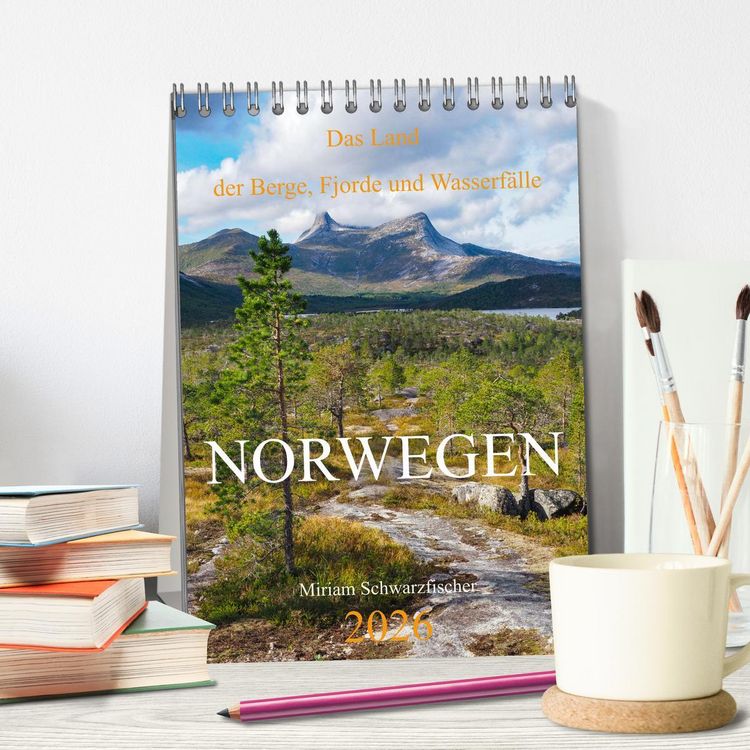Produktbild: Norwegen - Das Land der Berge, Fjorde und Wasserf&auml;lle (Tischkalender 2026 DIN A5 hoch), CALVENDO Monatskalender