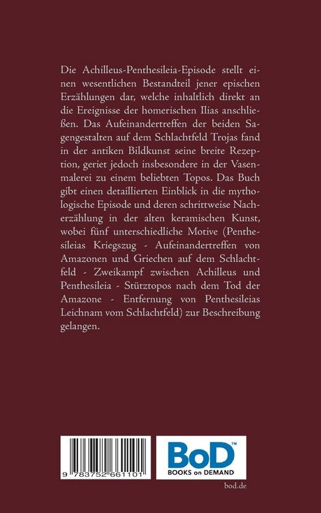 Produktbild: Achilleus und Penthesileia in der antiken Vasenmalerei