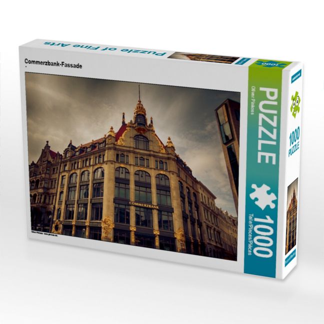 Produktbild: CALVENDO Puzzle Commerzbank-Fassade 1000 Teile Puzzle quer | 1000 Teile Lege-Gr&ouml;&szlig;e 64 &times; 48 cm Foto-Puzzle f&uuml;r gl&uuml;ckliche Stunden
