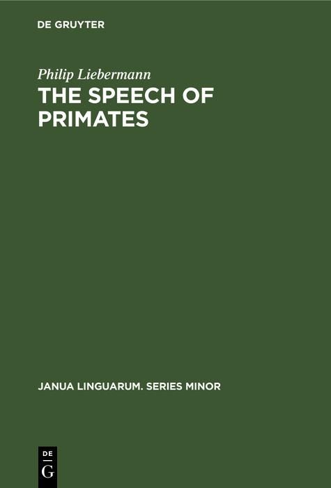 Produktbild: The Speech of Primates