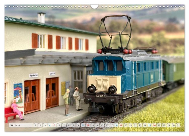 Produktbild: Retrobahnen en miniature (Wandkalender 2026 DIN A3 quer), CALVENDO Monatskalender