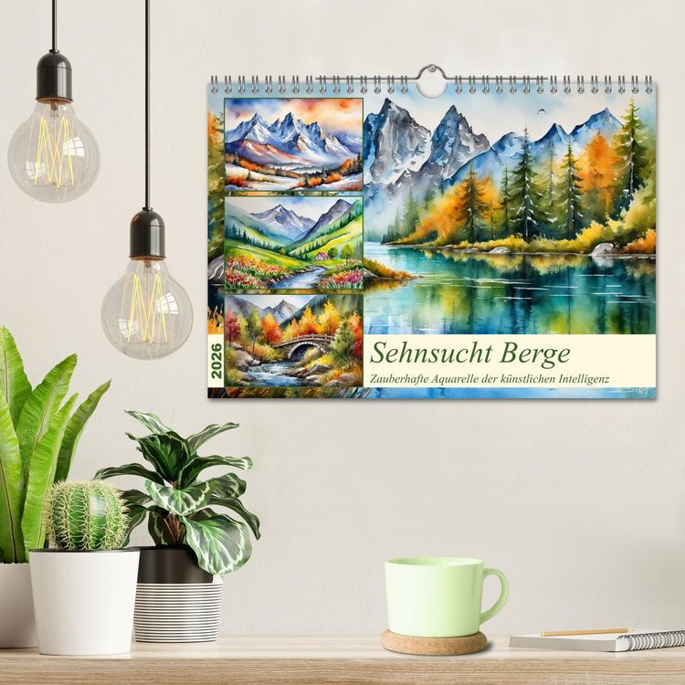 Produktbild: Sehnsucht Berge (Wandkalender 2026 DIN A4 quer), CALVENDO Monatskalender