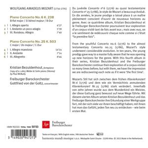 Produktbild: Mozart: Piano Concertos K. 238 & 503