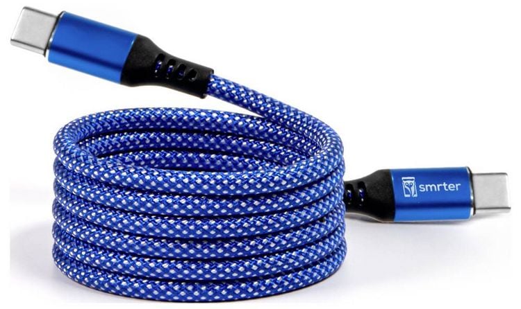 Produktbild: Smrter USB-Ladekabel USB-C&reg; Stecker 1m Blau MAGNETO_C2C_BL_R