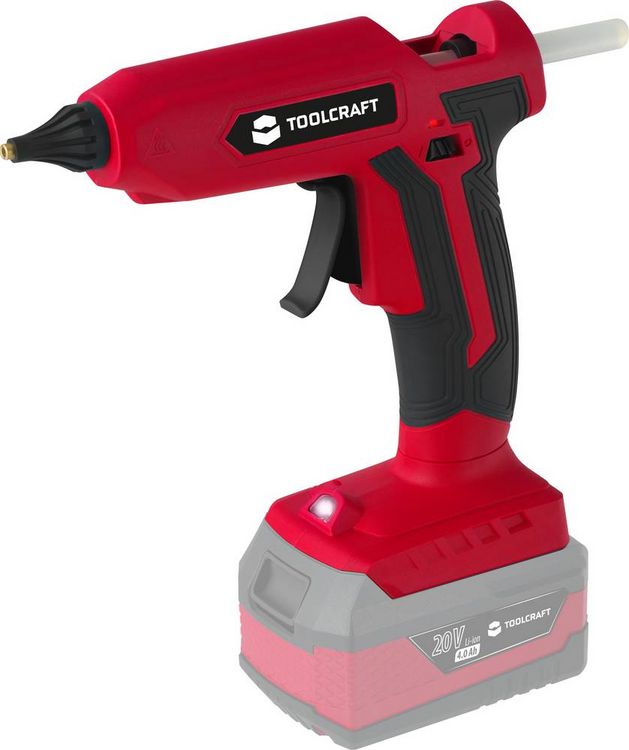 Produktbild: TOOLCRAFT AP-1200 Akku Hei&szlig;klebepistole ohne Akku, ohne Ladeger&auml;t 11mm 20V 1St.