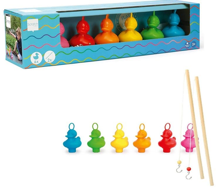 Produktbild: Angelspiel Enten bunt (Kinderspiel)