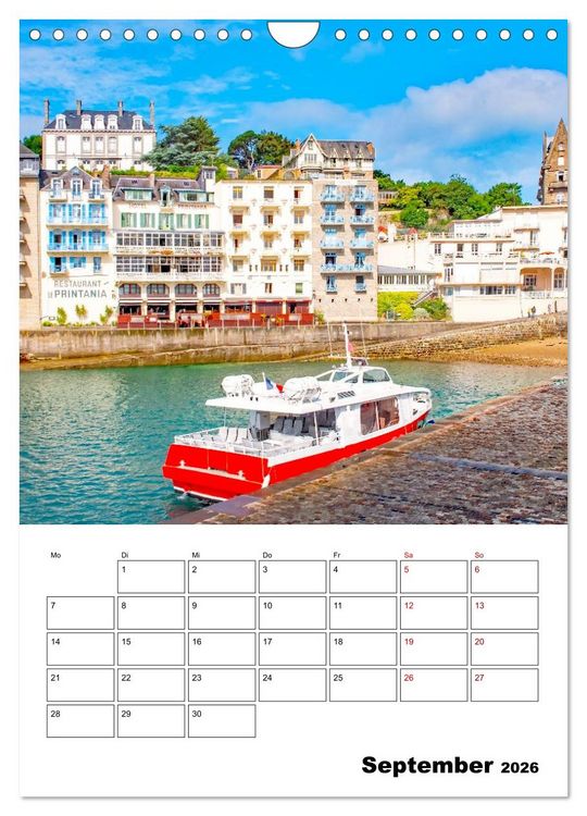 Produktbild: Malerische Bretagne - Reiseplaner (Wandkalender 2026 DIN A4 hoch), CALVENDO Monatskalender