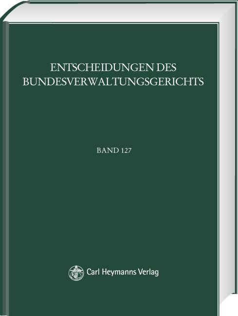 Produktbild: BVerwGE - Entscheidungen des Bundesverwaltungsgerichts