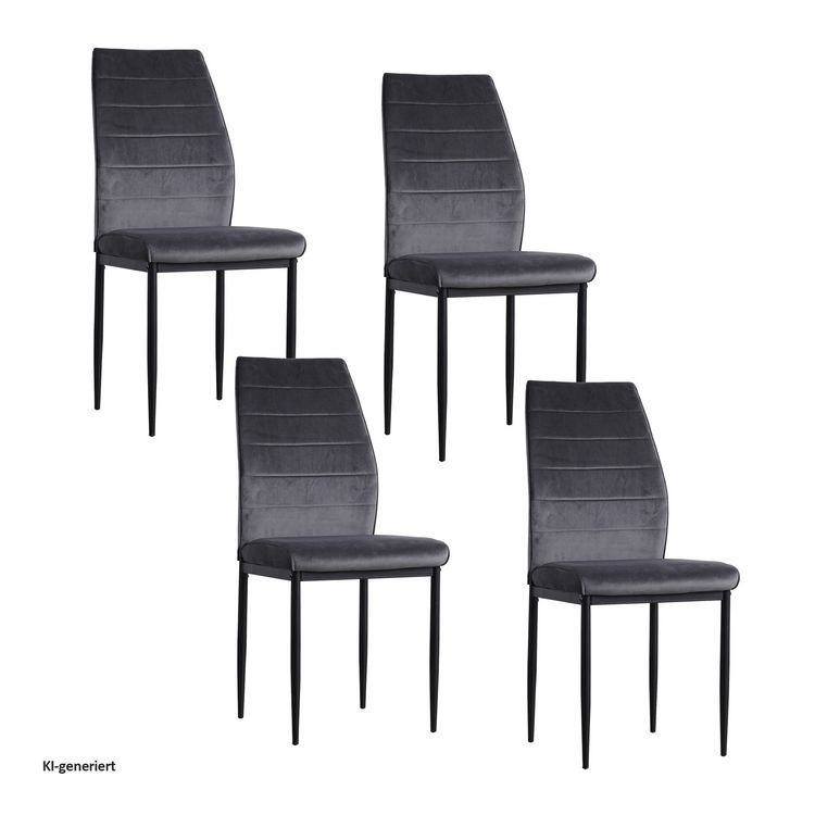 Produktbild: HTI-Living Stuhl Madison Velvet 4er-Set Stuhl Madison Velvet 4er-Set