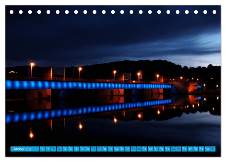 Produktbild: Essen Lichter der Nacht (Tischkalender 2026 DIN A5 quer), CALVENDO Monatskalender