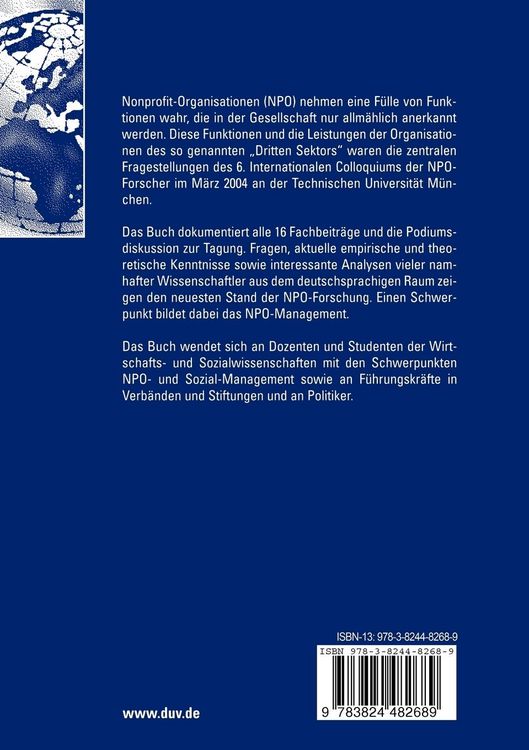 Produktbild: Funktionen und Leistungen von Nonprofit-Organisationen