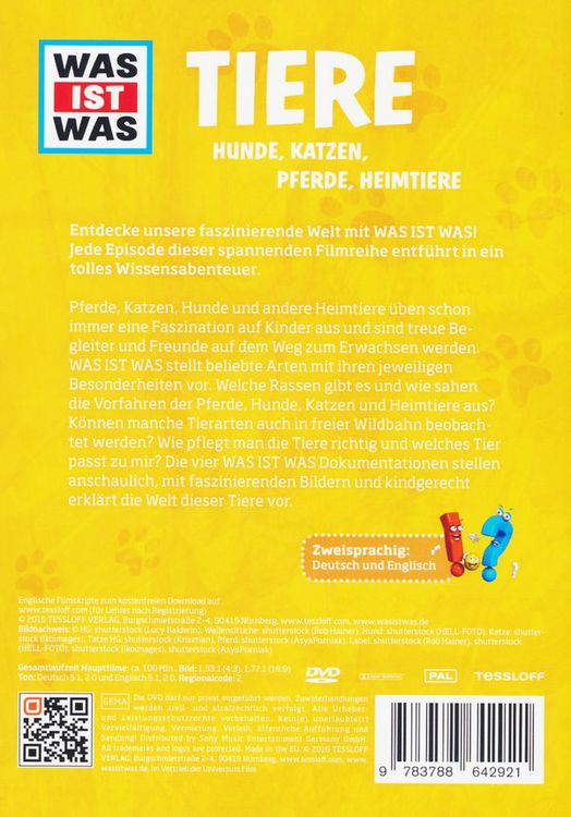 Produktbild: Was ist Was - Box 2/Tiere [4 DVDs]