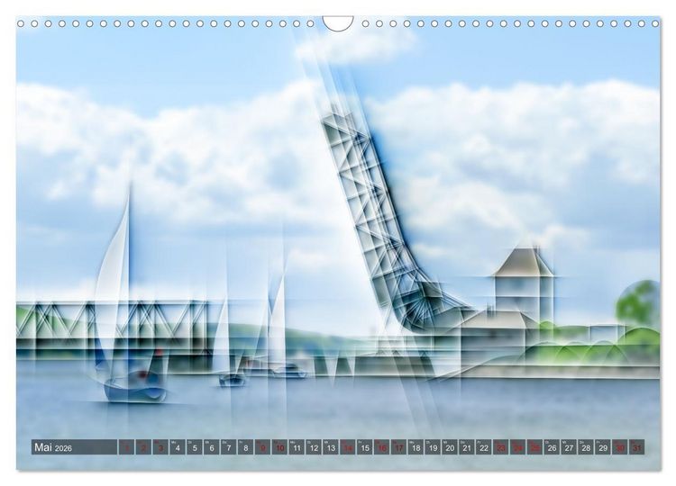 Produktbild: Digital - Kubistisch - Piktorial (Wandkalender 2026 DIN A3 quer), CALVENDO Monatskalender