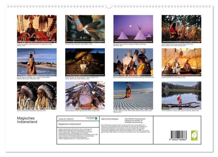 Produktbild: Magisches Indianerland (hochwertiger Premium Wandkalender 2026 DIN A2 quer), Kunstdruck in Hochglanz