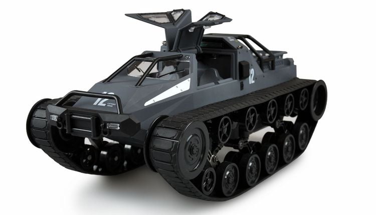 Produktbild: Ketten-Drift-Fahrzeug Military Police 1:12 2,4GHz RTR grau/blau