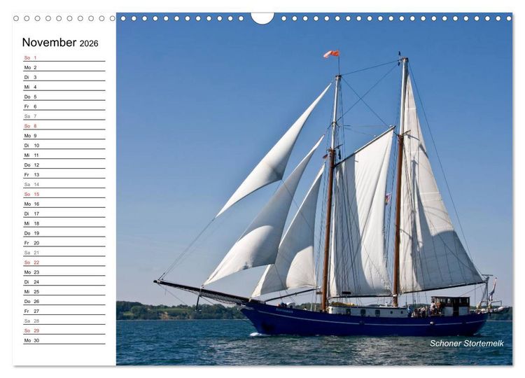 Produktbild: Traditionsschiffe auf der Ostsee (Wandkalender 2026 DIN A3 quer), CALVENDO Monatskalender