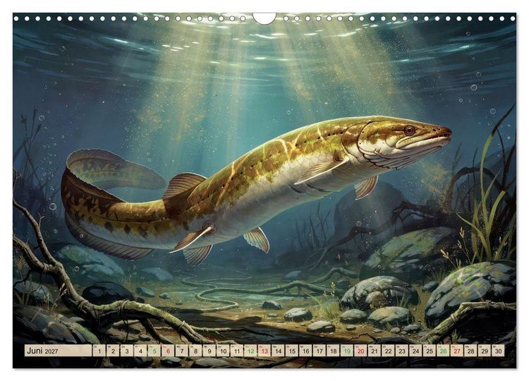 Produktbild: Aale in Seen und Fl&uuml;ssen (Wandkalender 2027 DIN A3 quer), CALVENDO Monatskalender