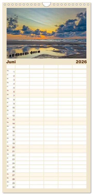 Produktbild: Familienplaner 2026 - Mein Ostfriesland mit 5 Spalten (Wandkalender, 21 x 45 cm) CALVENDO
