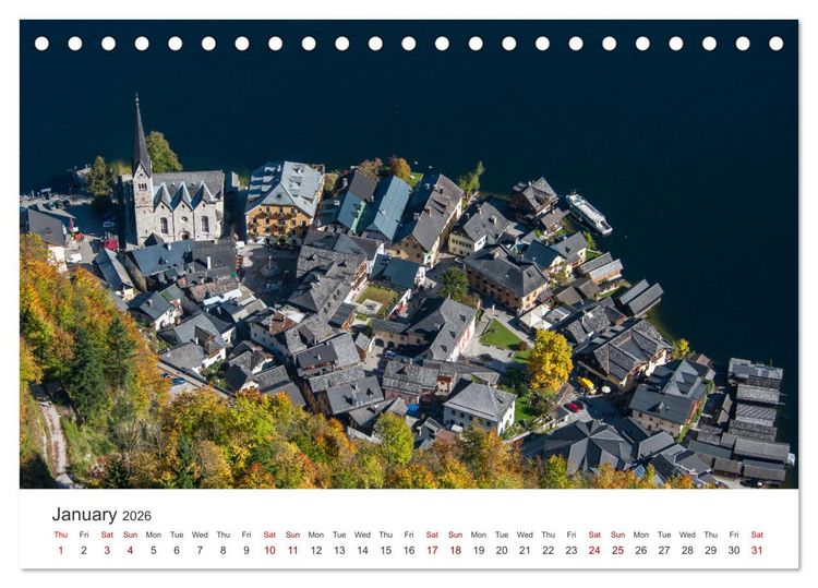 Produktbild: Hallstatt The pearl of Austria (Desk Calendar 2026 DIN A5 landscape), CALVENDO 12 Month DeskCalendar