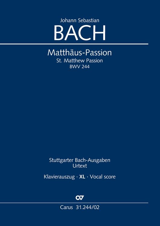 Produktbild: Matth&auml;us-Passion (Klavierauszug XL)