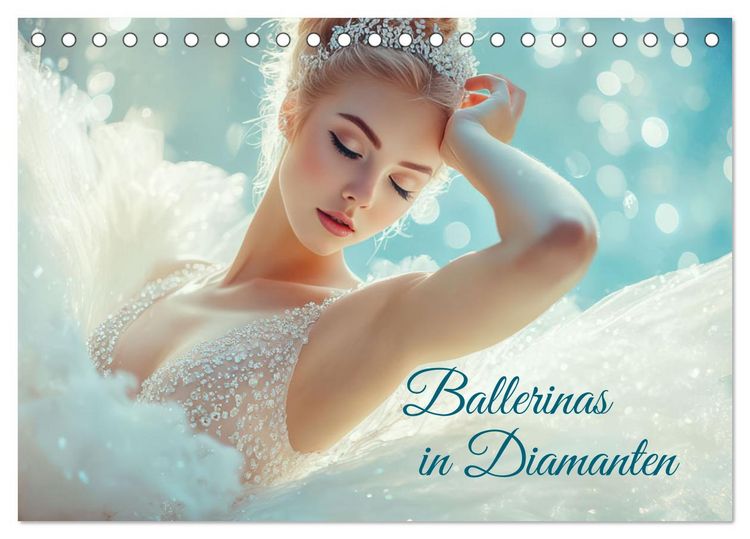 Produktbild: Ballerinas in Diamanten (Tischkalender 2026 DIN A5 quer), CALVENDO Monatskalender