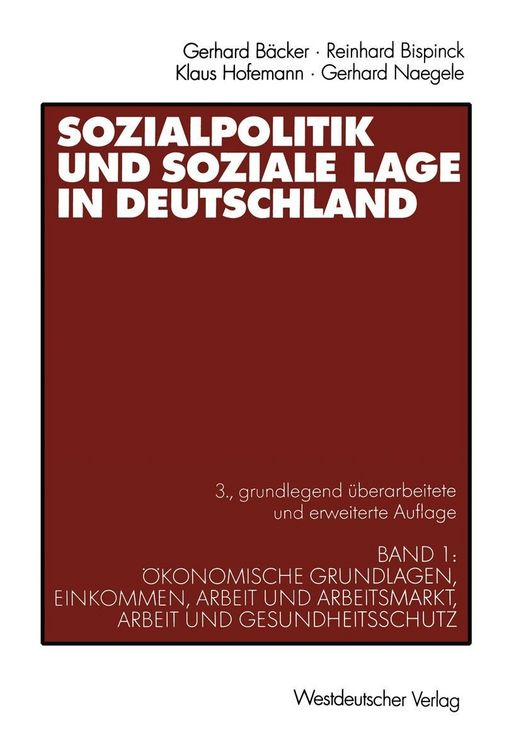 Produktbild: Sozialpolitik und soziale Lage in Deutschland