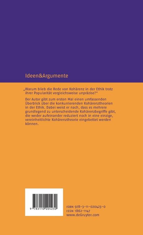 Produktbild: Koh&auml;renzbegriffe in der Ethik