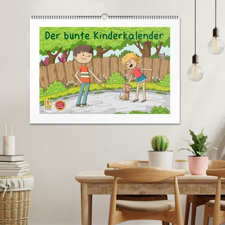 Produktbild: Der bunte Kinderkalender (Wandkalender 2026 DIN A2 quer), CALVENDO Monatskalender