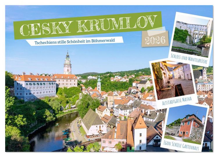 Produktbild: Cesky Krumlov. Tschechiens stille Sch&ouml;nheit im B&ouml;hmerwald (Wandkalender 2026 DIN A2 quer), CALVENDO Monatskalender