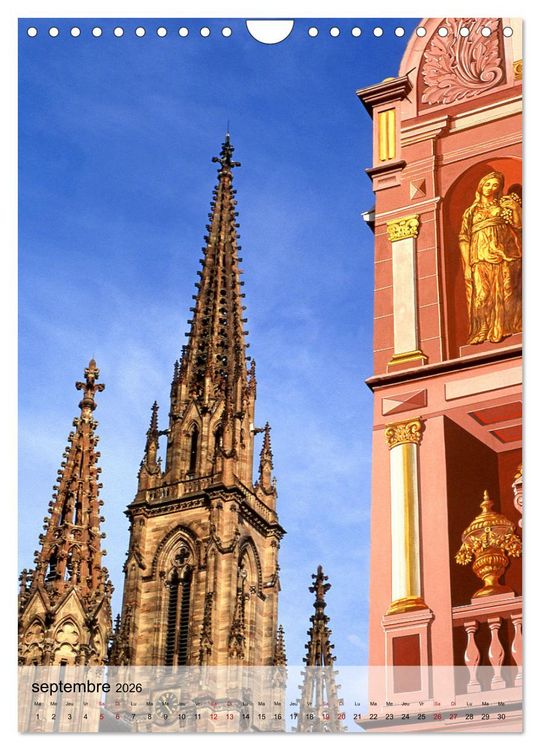 Produktbild: Cit&eacute;s de France (Calendrier mural 2026 DIN A4 horizontal), CALVENDO calendrier mensuel