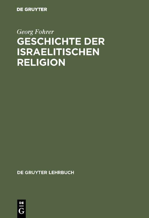 Produktbild: Geschichte der israelitischen Religion