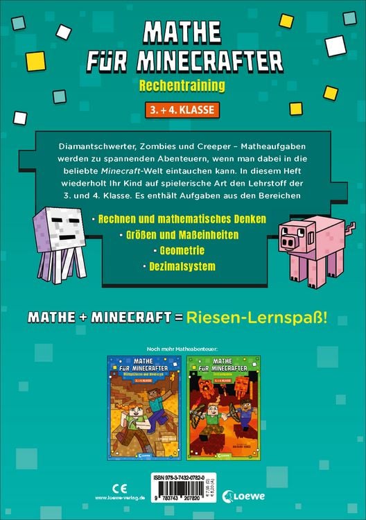 Produktbild: Mathe f&uuml;r Minecrafter - Rechentraining