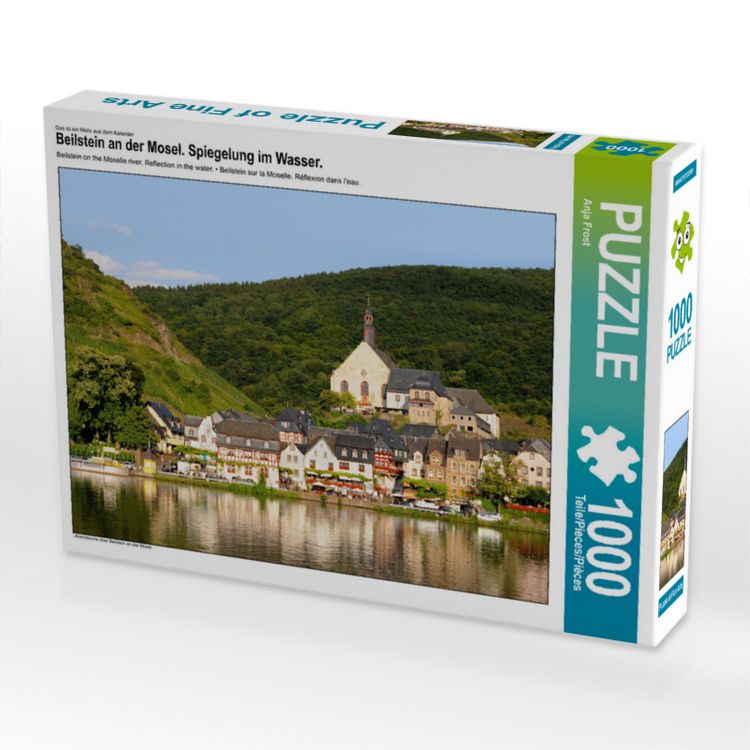 Produktbild: CALVENDO Puzzle Beilstein an der Mosel. Spiegelung im Wasser. | 1000 Teile Lege-Gr&ouml;&szlig;e 64x48cm Foto-Puzzle f&uuml;r gl&uuml;ckliche Stunden