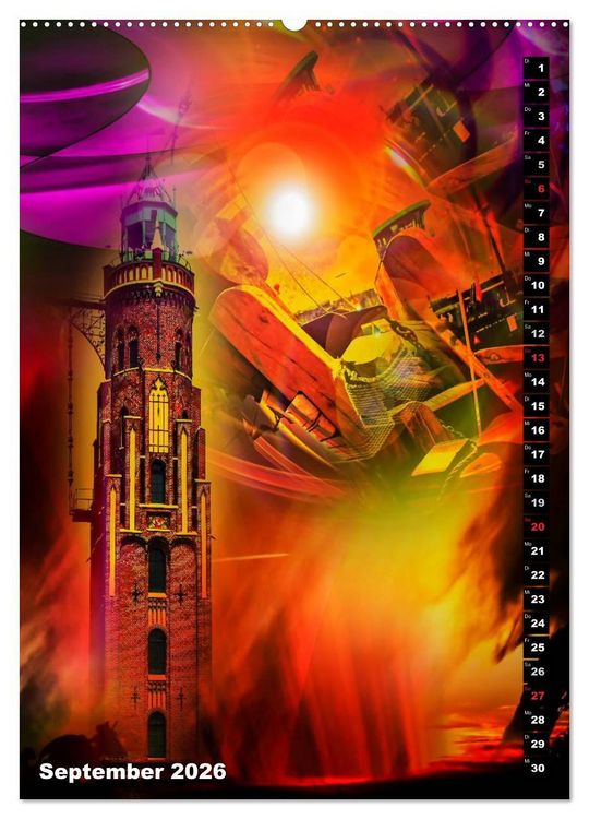 Produktbild: Leuchtt&uuml;rme Kalender der besonderen Art (Wandkalender 2026 DIN A2 hoch), CALVENDO Monatskalender