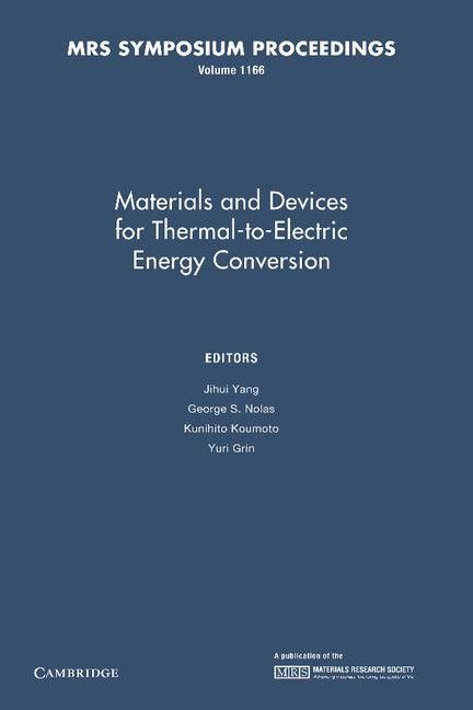 Produktbild: Materials and Devices for Thermal-To-Electric Energy Conversion